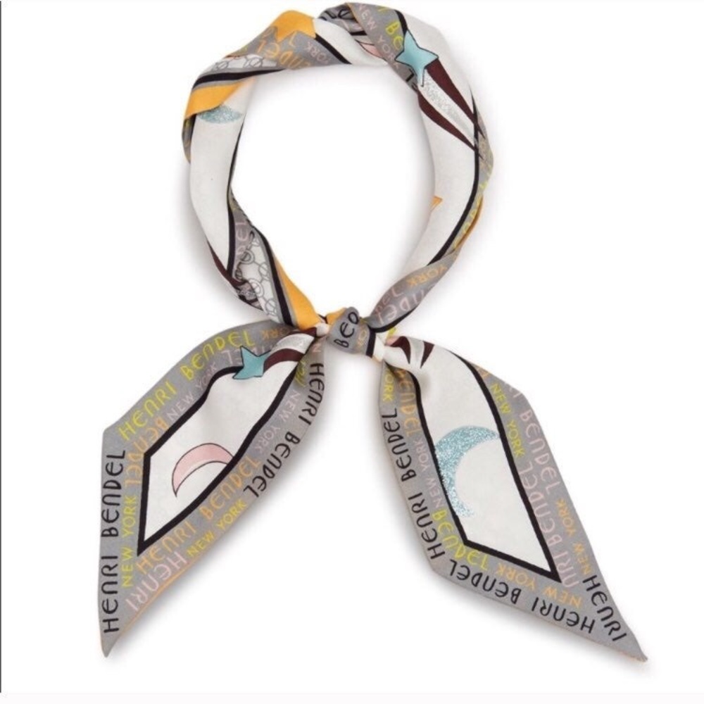 Henri Bendel Celestial Twilly Scarf 100% Silk